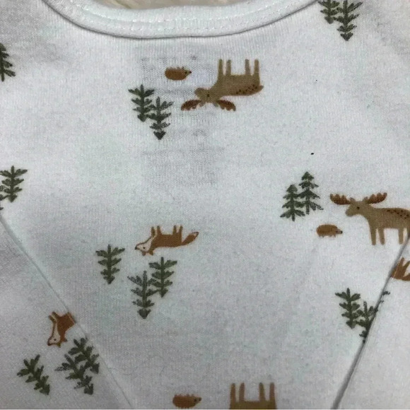 Child Of Mine Onesie  Diaper Shirt Long Sleeved White / Foxes Size 0-3 Months - Picture 16 of 16
